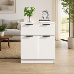 Sideboard White 60x30x70 cm Storage Cabinet with Drawer Doors Display Furniture