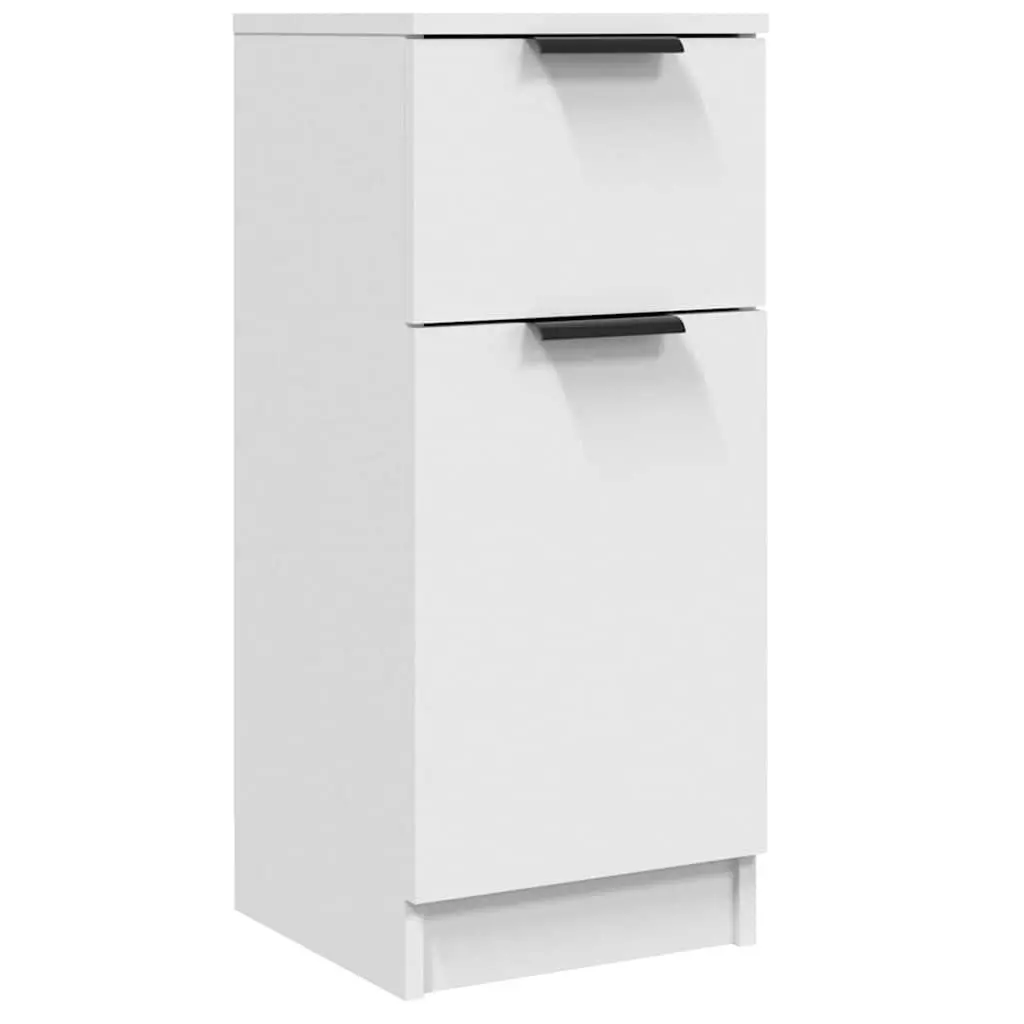 Sideboard Cabinet Minimalist White 30x30x70cm 2 Compartments Drawer