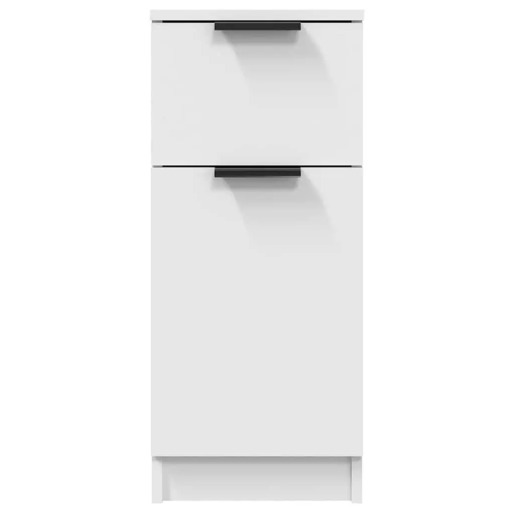 Sideboard Cabinet Minimalist White 30x30x70cm 2 Compartments Drawer