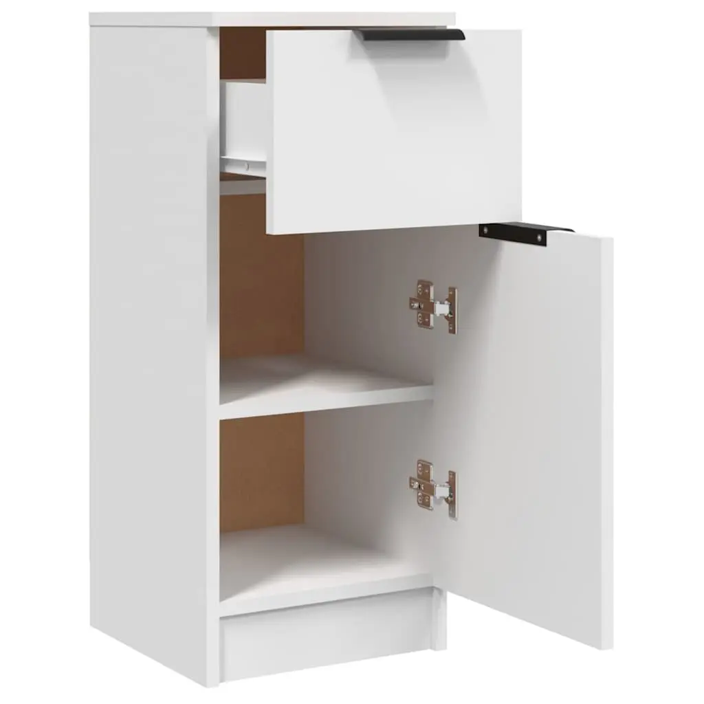 Sideboard Cabinet Minimalist White 30x30x70cm 2 Compartments Drawer