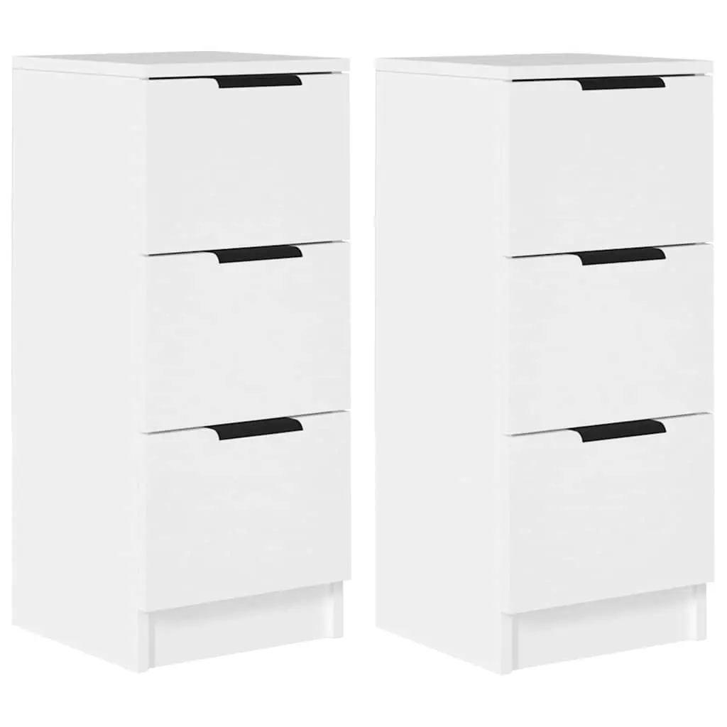 Sideboard Cabinet White 30x30x70cm Storage Drawers