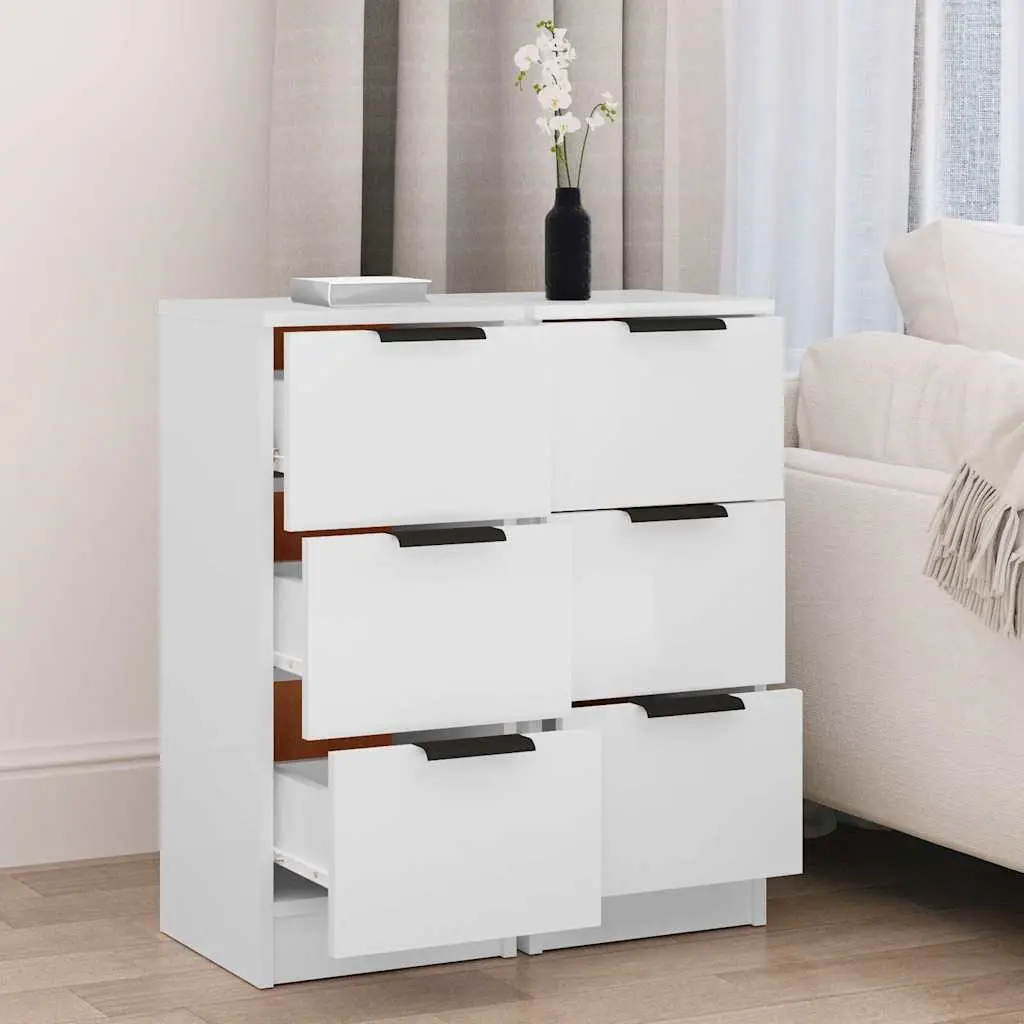 Sideboard Cabinet White 30x30x70cm Storage Drawers