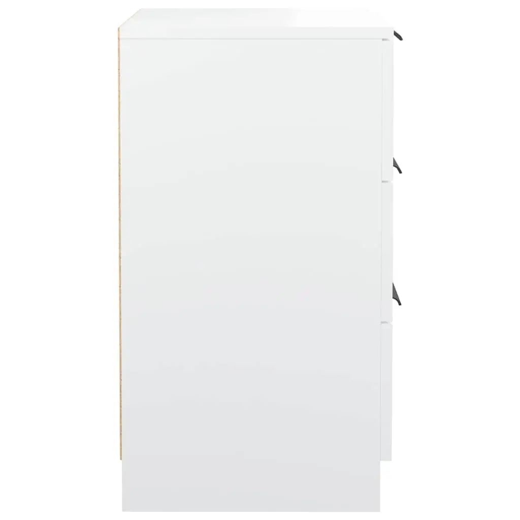 Bedside Cabinet White Bedroom Storage Nightstand Drawers Furniture 40x36x65cm