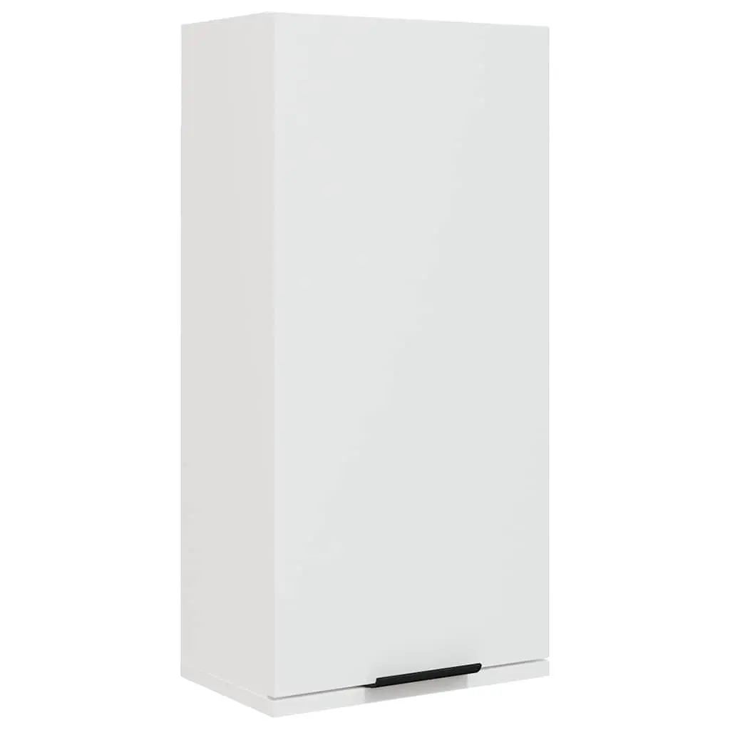 Wall-Mounted Bathroom Cabinet White One-Door Storage Unit 32x20x67cm