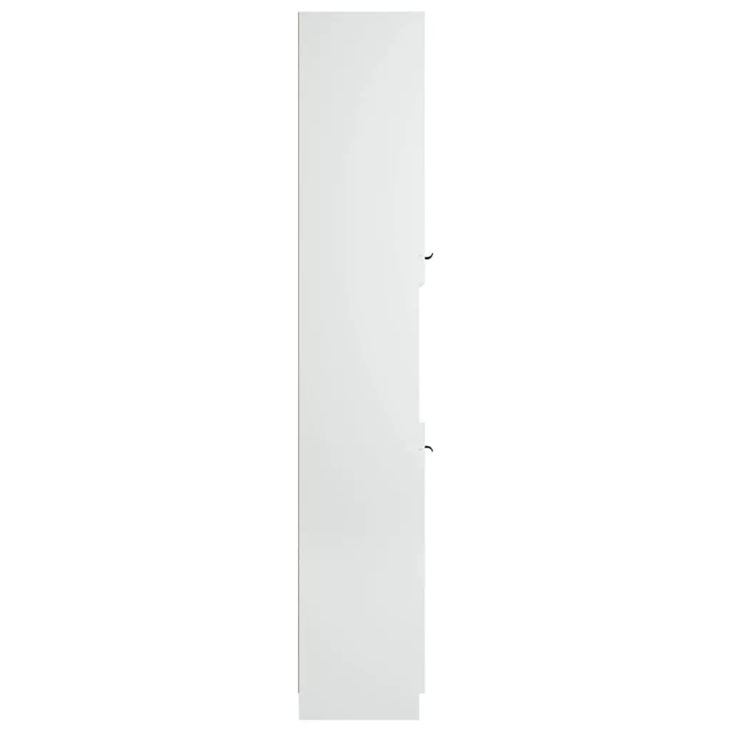 Bathroom Cabinet White Storage Unit Engineered Wood 32x34x188.5cm