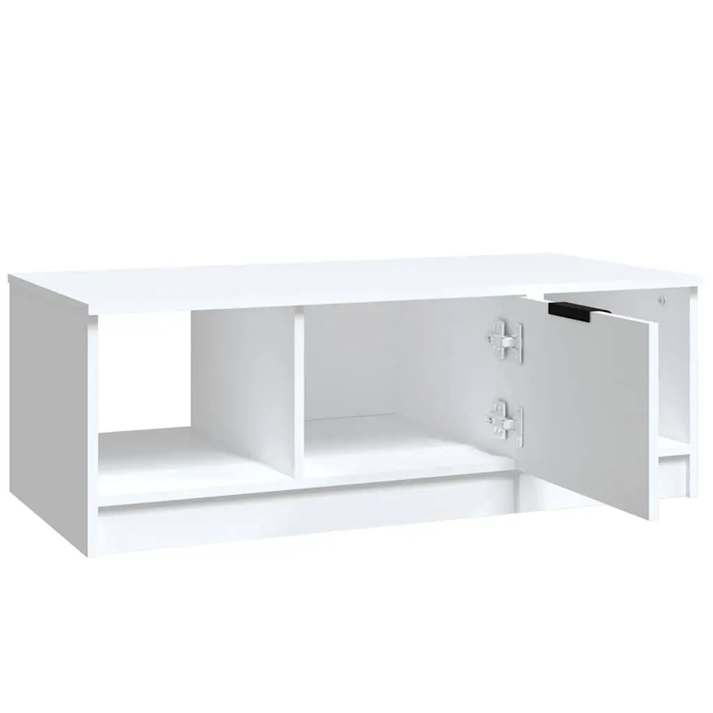 Coffee Table with Storage Compartments White 102 x 50 x 36 cm