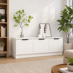 Welcoming White TV Cabinet for Media Organization