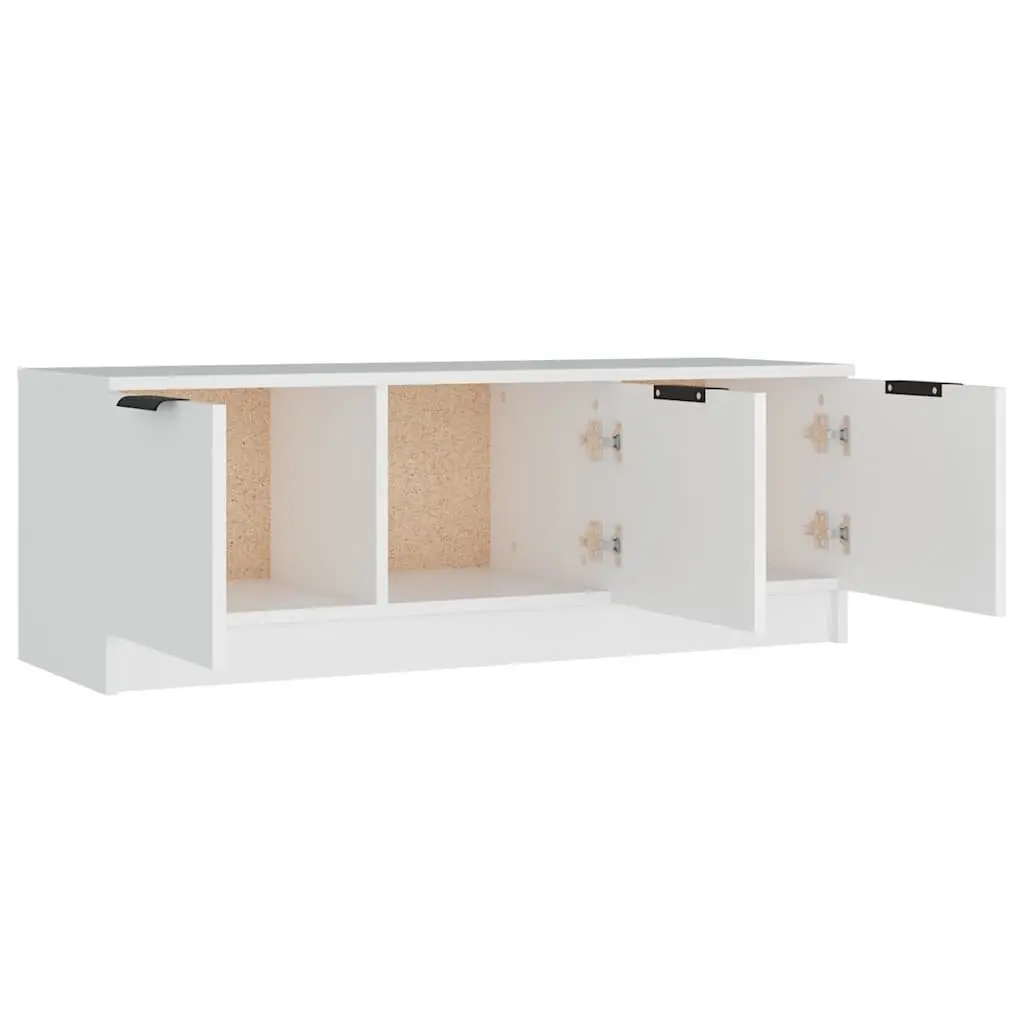 TV Cabinet White Engineered Wood 102x35x36.5 cm Media Storage Unit