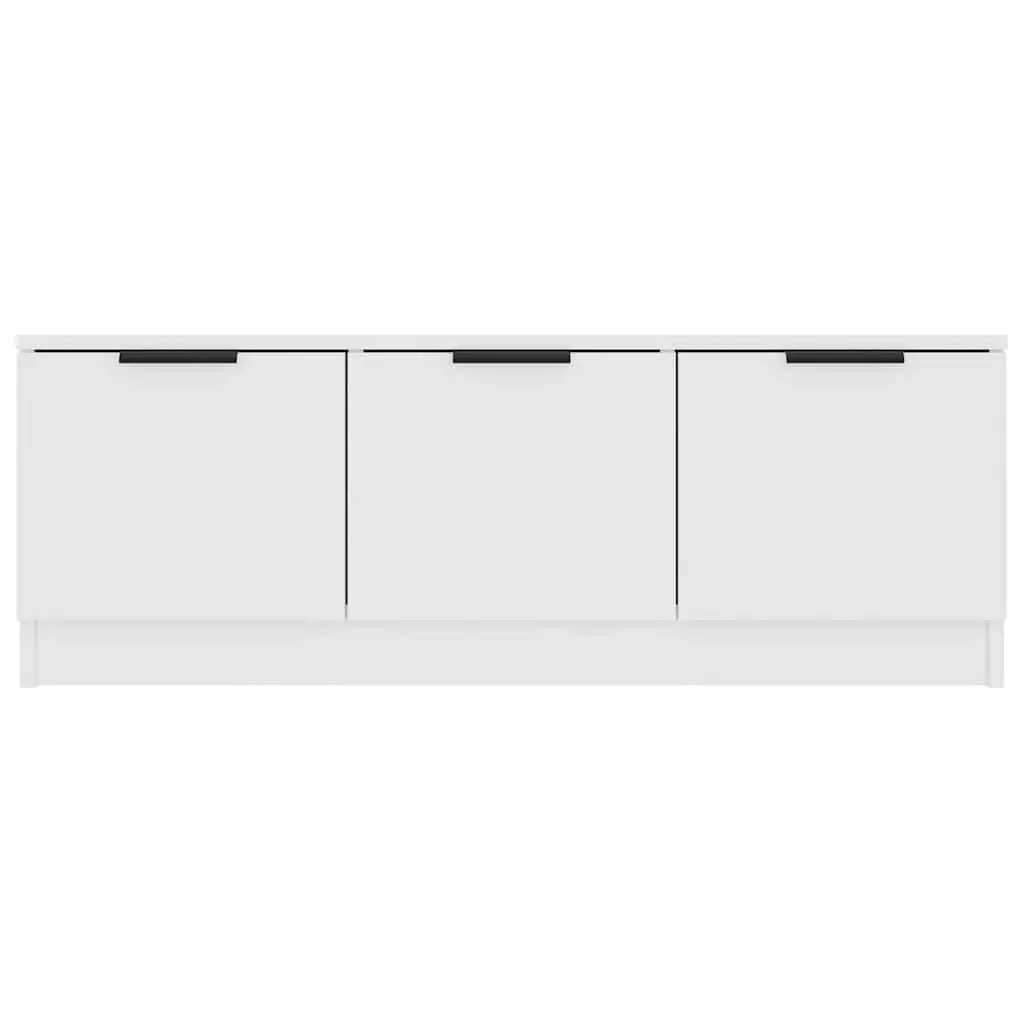 TV Cabinet White Engineered Wood 102x35x36.5 cm Media Storage Unit