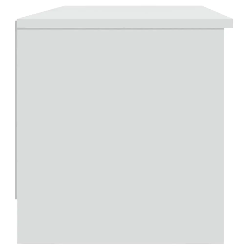 TV Cabinet White Engineered Wood Storage Unit 102 x 35.5 x 36.5 cm