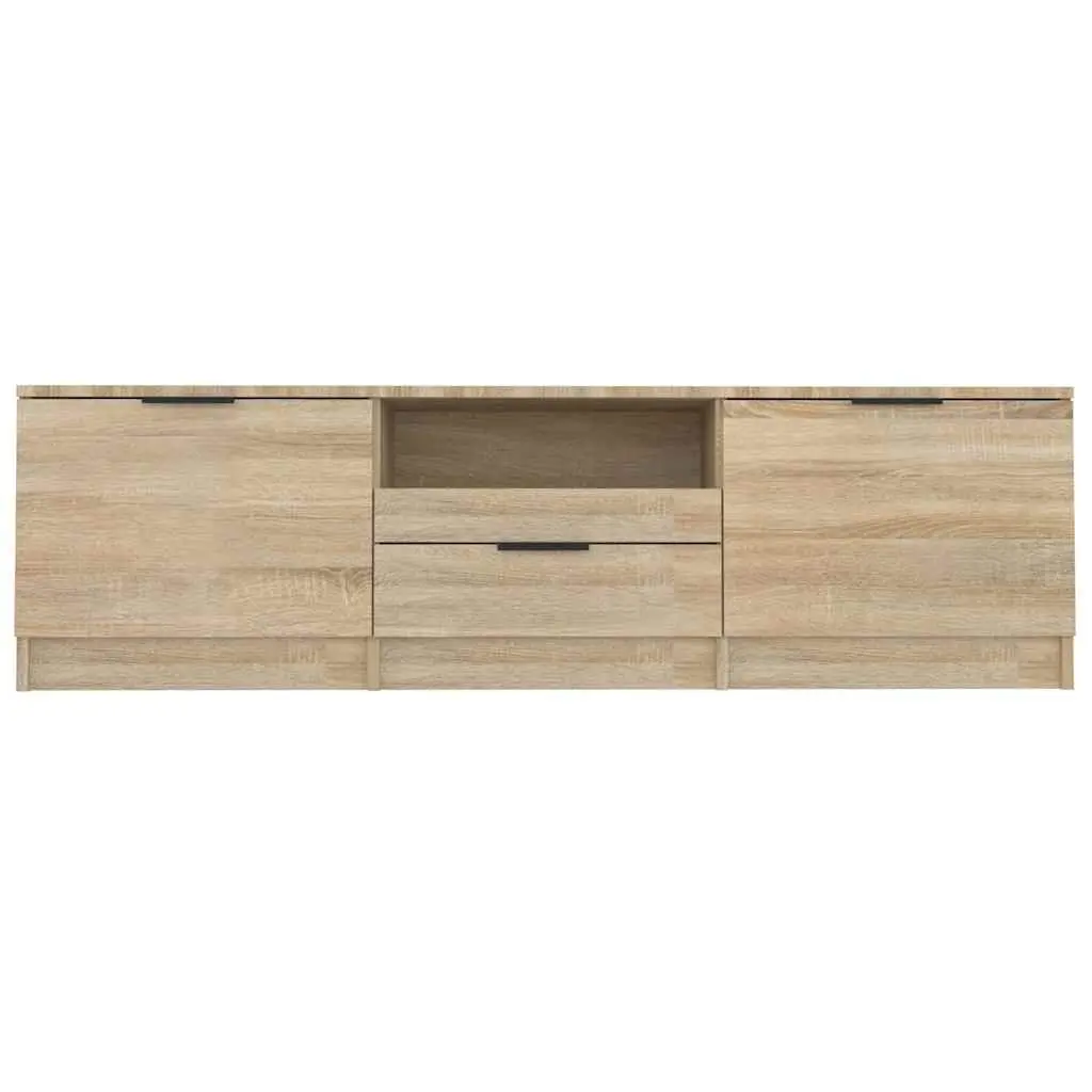 TV Cabinet Sonoma Oak 140cm Brown Engineered Wood Storage Unit