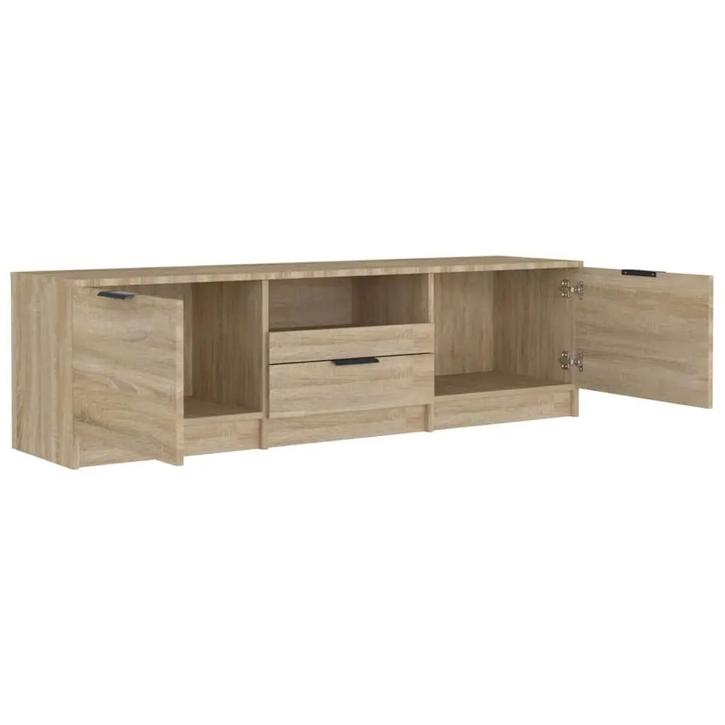 TV Cabinet Sonoma Oak 140cm Brown Engineered Wood Storage Unit