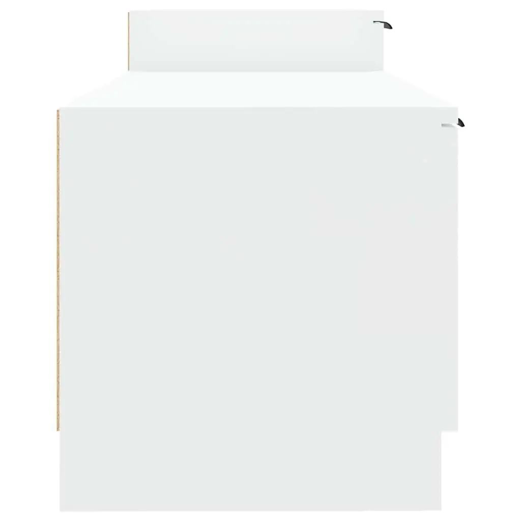 TV Cabinet White Engineered Wood Storage Unit with Doors and Compartments 1585 x 360 x 450 mm