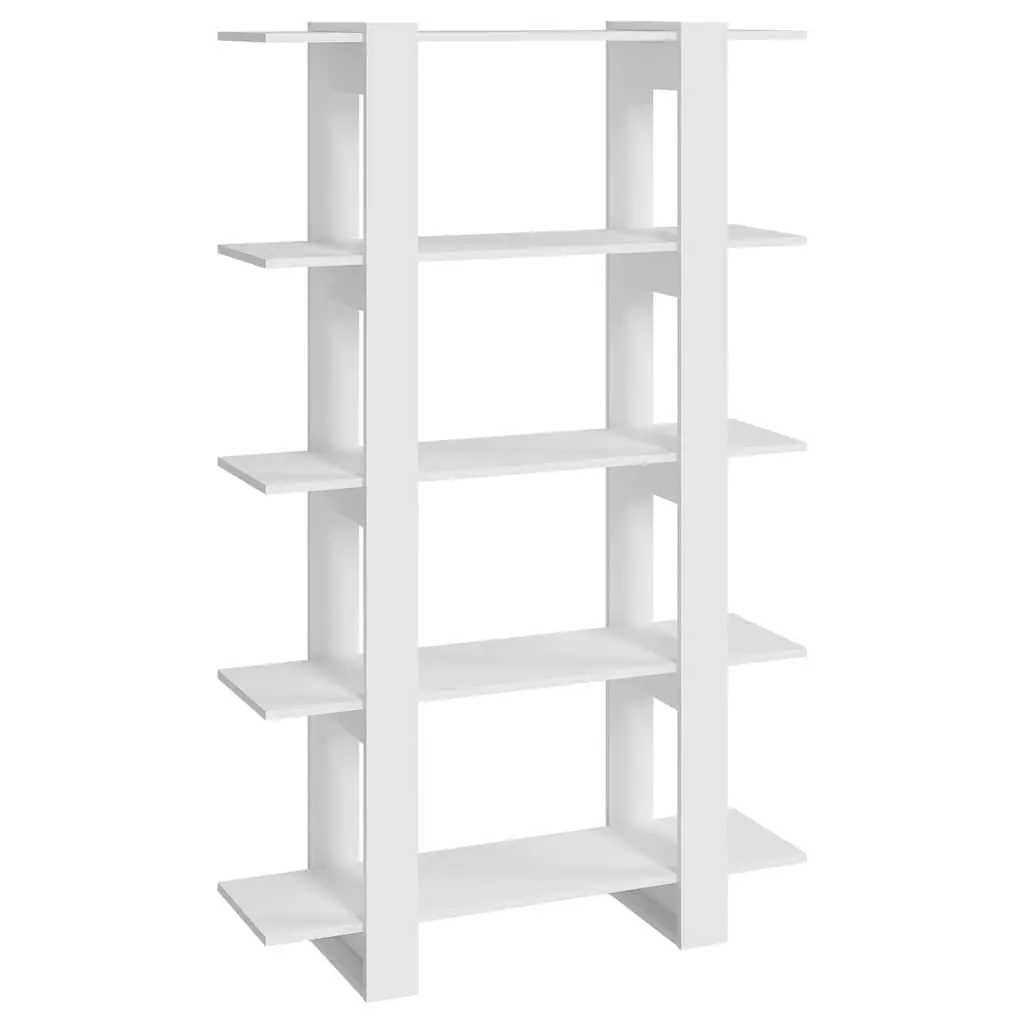Book Cabinet Room Divider White Shelving Unit 100x30x160cm Storage Organizer