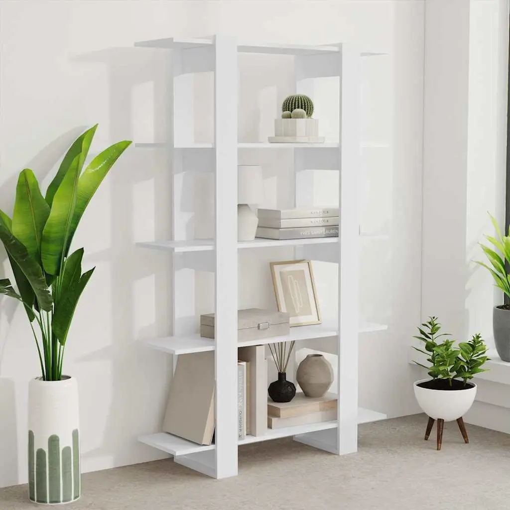 Book Cabinet Room Divider White Shelving Unit 100x30x160cm Storage Organizer