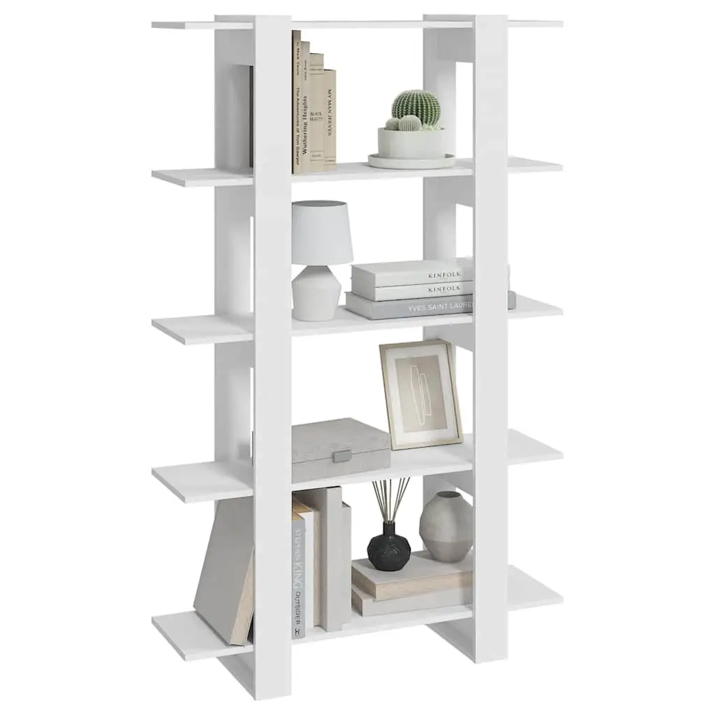 Book Cabinet Room Divider White Shelving Unit 100x30x160cm Storage Organizer