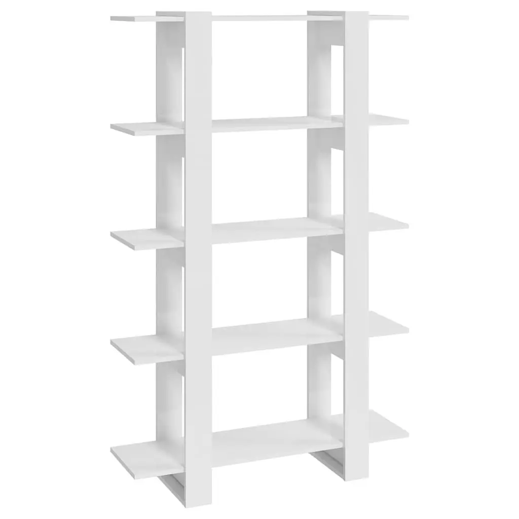 High Gloss White Book Cabinet Room Divider Bookshelf 100x30x160cm