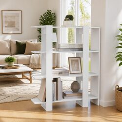 Book Cabinet Room Divider White Shelving Storage Organiser Display Stand Shelf