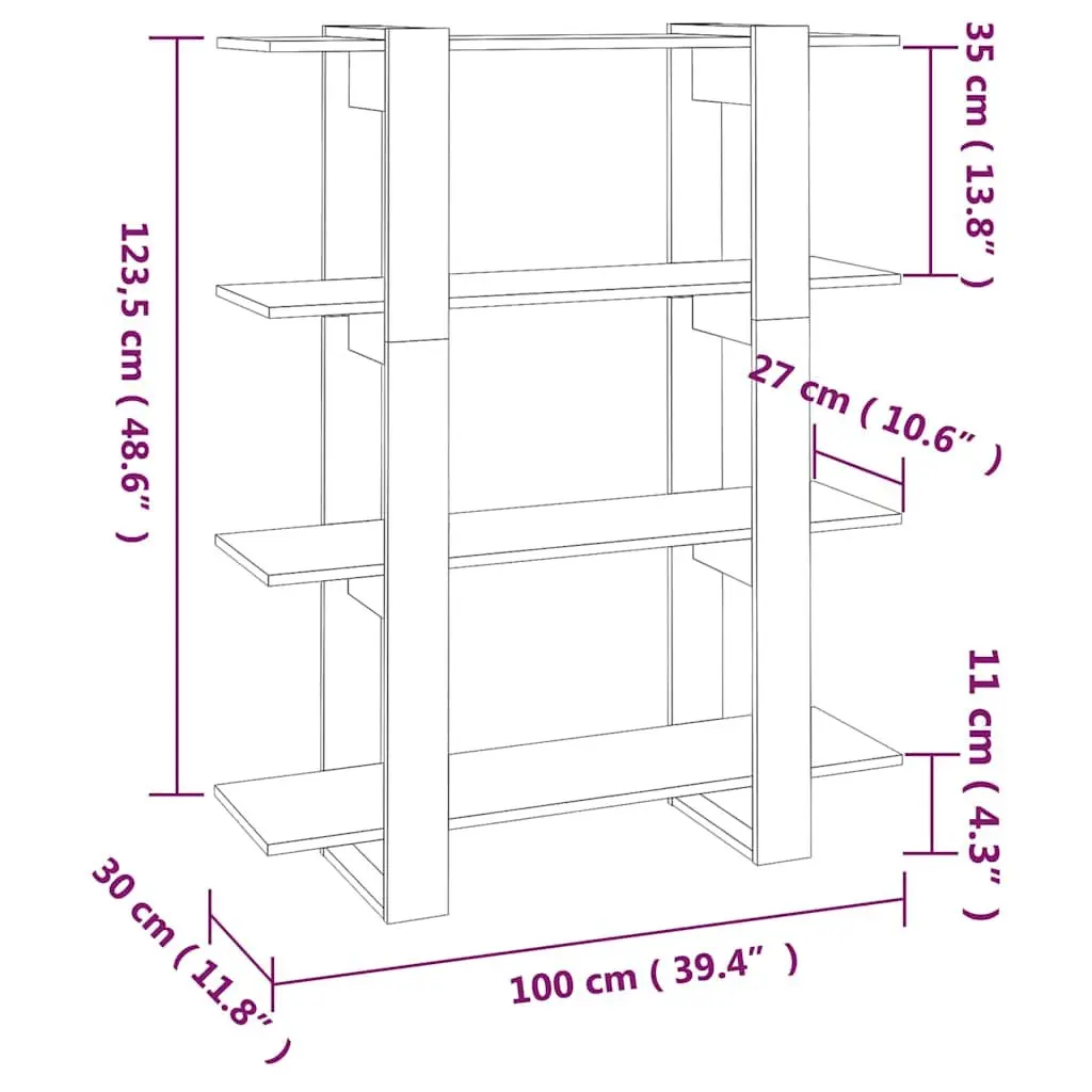 Book Cabinet Room Divider White Shelving Storage Organiser Display Stand Shelf