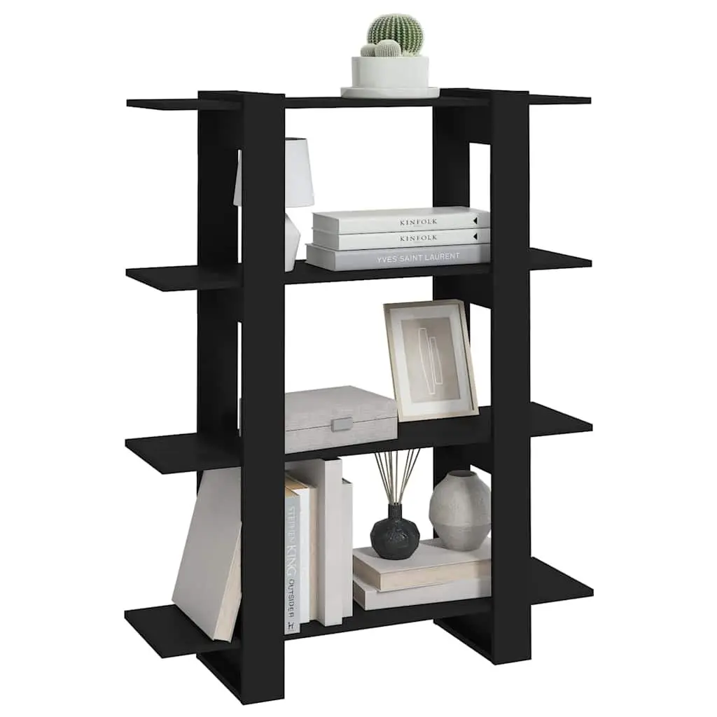 Black Book Cabinet Standing Shelf Storage Organiser Room Divider 100cm x 30cm x 123.5cm