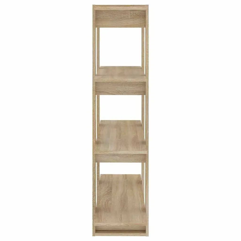Book Cabinet Room Divider Storage Unit Sonoma Oak Brown 100W x 30D x 123.5H cm