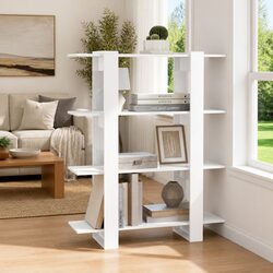 Your Friendly High Gloss White Book Cabinet and Room Divider