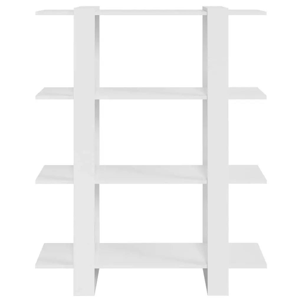 Book Cabinet Room Divider High Gloss White 100 x 30 x 123.5 cm