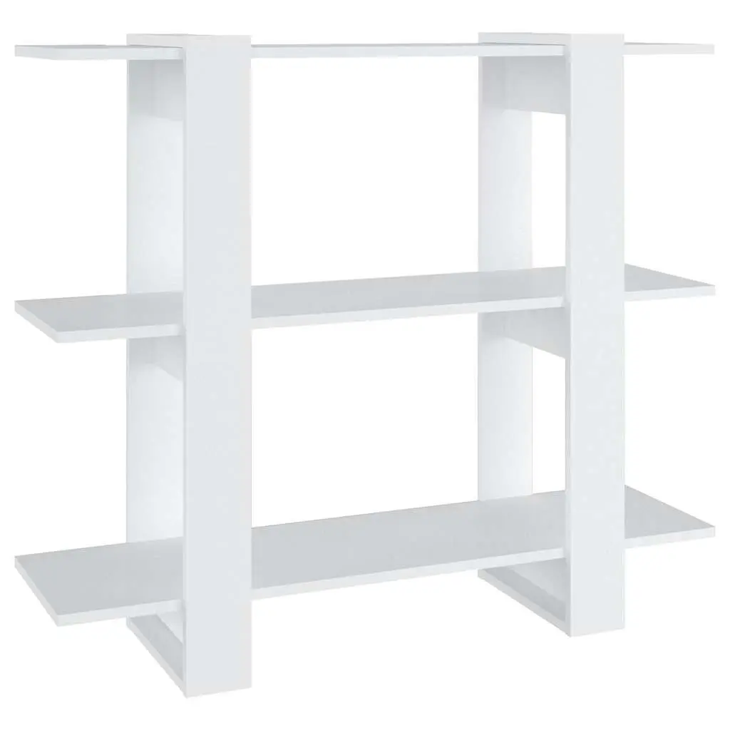 White Book Cabinet Room Divider Shelving Unit 100 x 30 x 87 cm