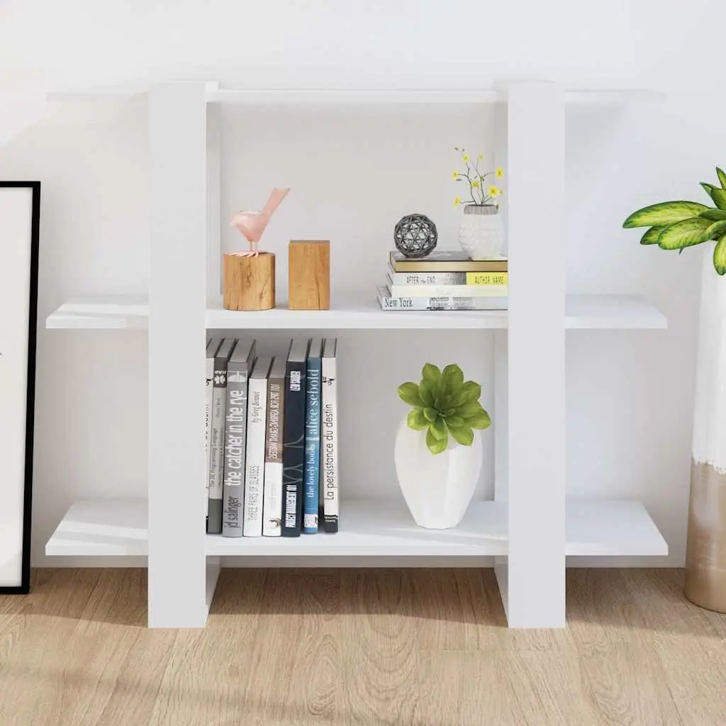 White Book Cabinet Room Divider Shelving Unit 100 x 30 x 87 cm