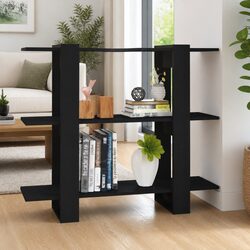 Your Friendly Black Bookshelf and Room Divider Unit