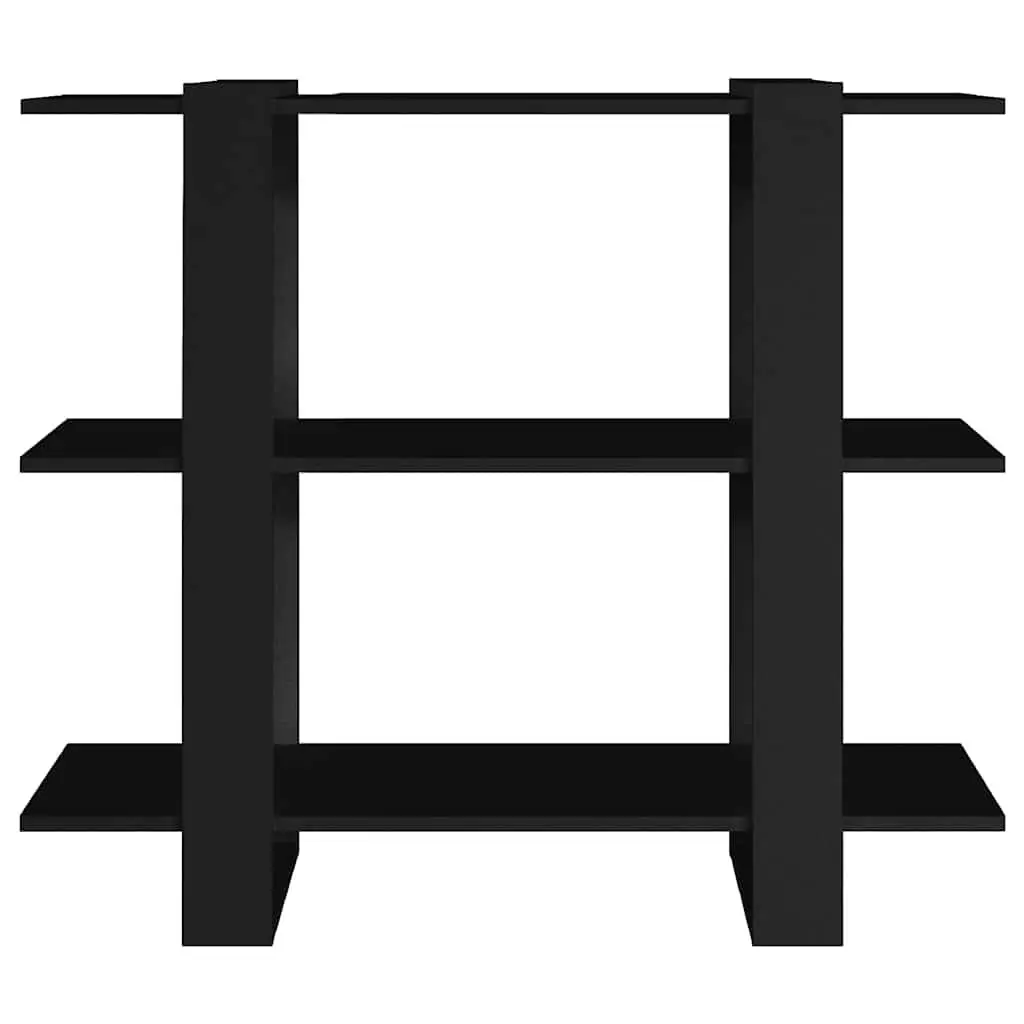 Book Cabinet Room Divider Shelving Unit Black 100 x 30 x 87 cm