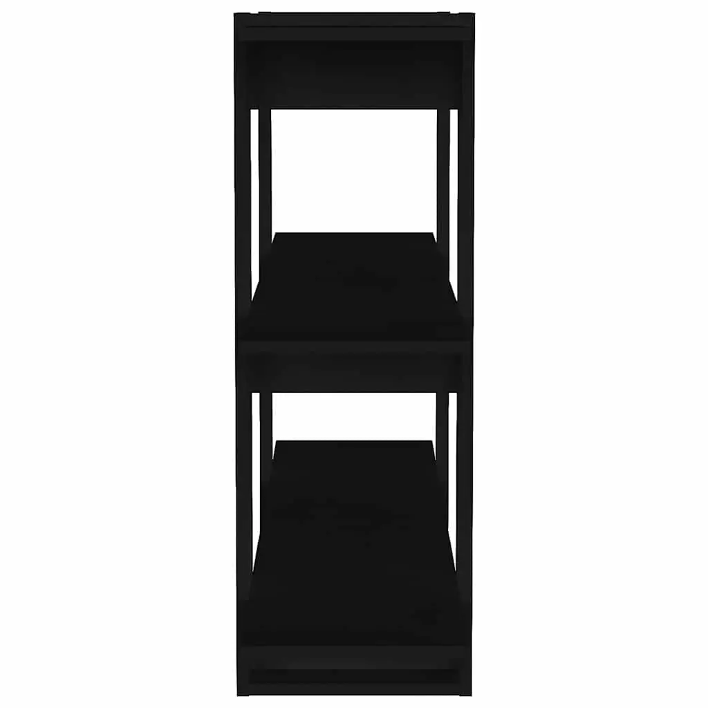 Book Cabinet Room Divider Shelving Unit Black 100 x 30 x 87 cm