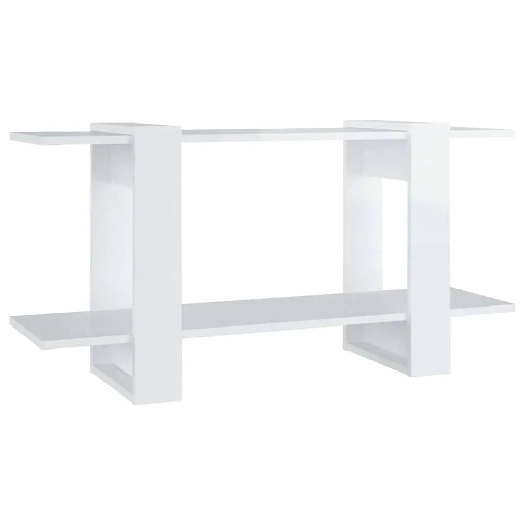 Book Cabinet High Gloss White Engineered Wood 100W x 30D x 51H cm