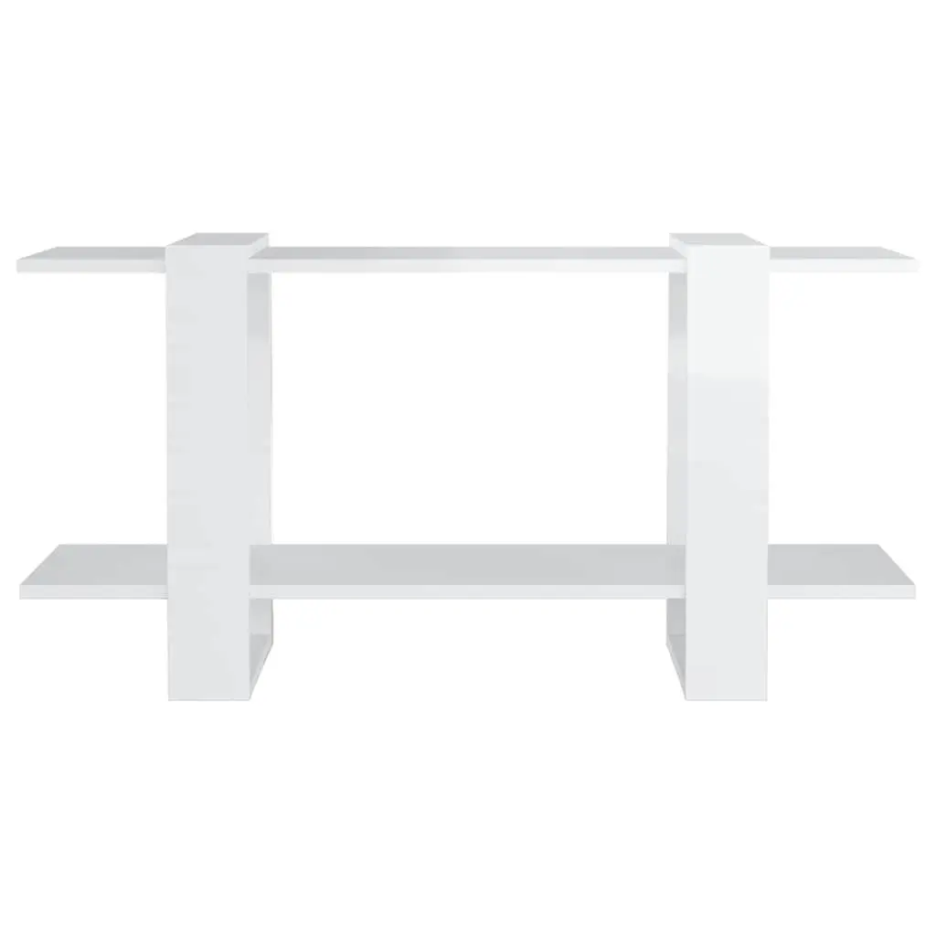 Book Cabinet High Gloss White Engineered Wood 100W x 30D x 51H cm