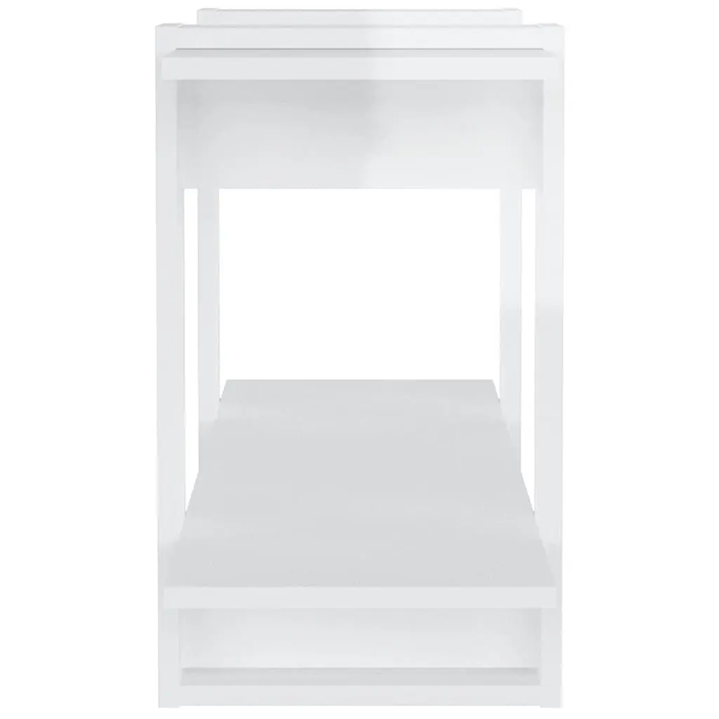 Book Cabinet High Gloss White Engineered Wood 100W x 30D x 51H cm