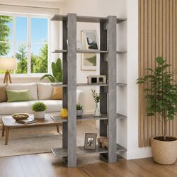 Discover the Versatile Grey Book Cabinet 80x30x160cm