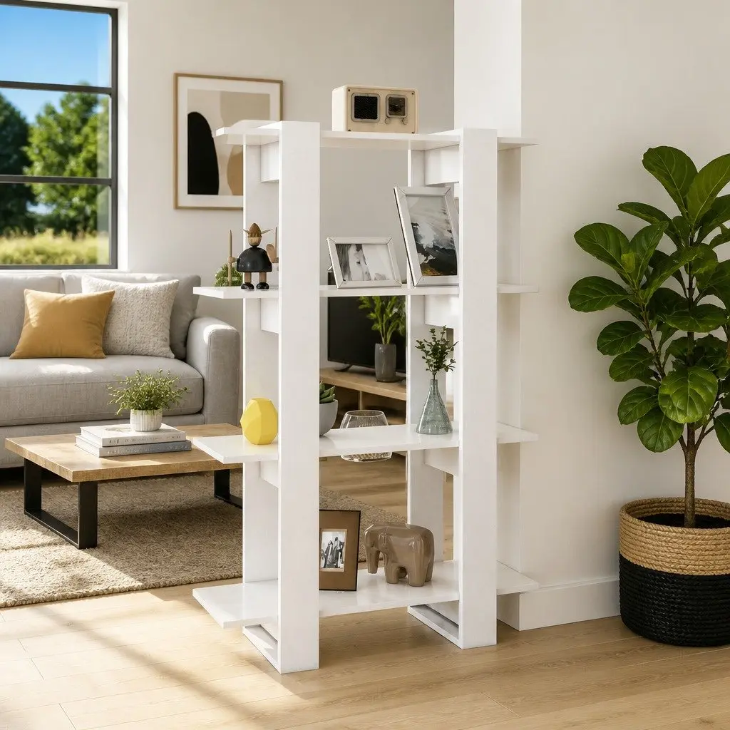 Wooden Book Cabinet Room Divider 80W x 30D x 123.5H cm