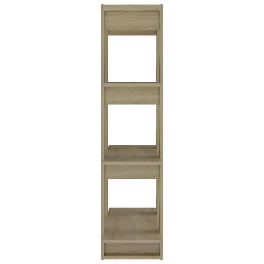 Wooden Bookshelf Room Divider Storage Organiser Brown 80L x 30W x 123.5H cm