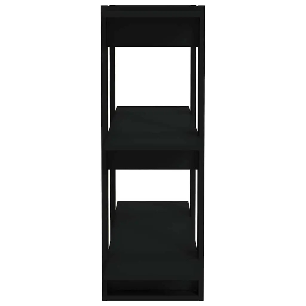 Book Cabinet Room Divider Wooden Storage Shelving Unit Black 80W x 30D x 87H cm