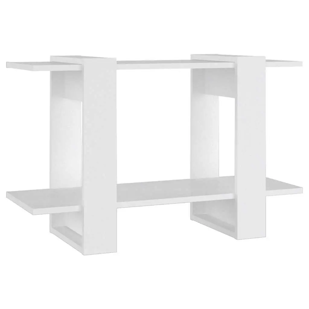 White Book Cabinet Standing Shelf Storage Organiser Room Divider Hallway Display