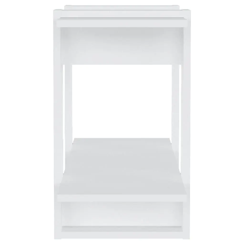 White Book Cabinet Standing Shelf Storage Organiser Room Divider Hallway Display