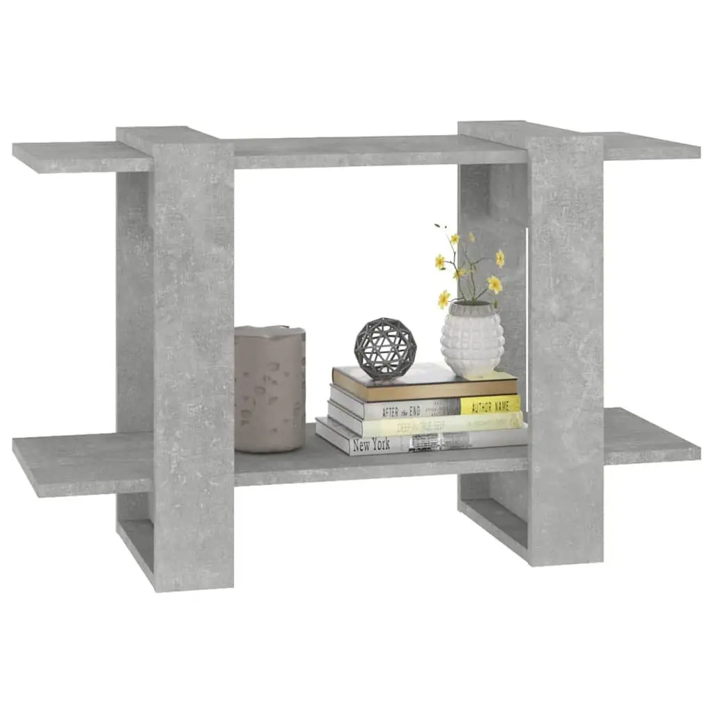 Book Cabinet Room Divider Grey 80x30x51cm