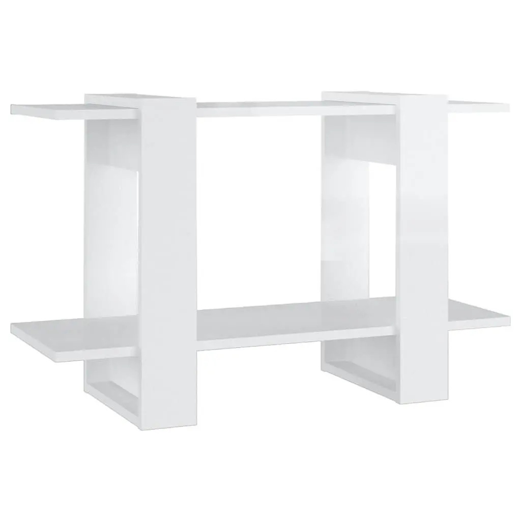 High Gloss White Book Cabinet Room Divider Bookshelf Storage Organiser Hallway