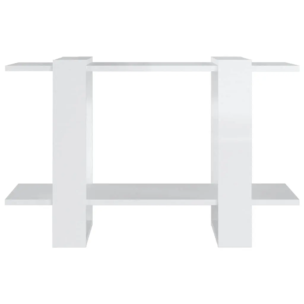 High Gloss White Book Cabinet Room Divider Bookshelf Storage Organiser Hallway