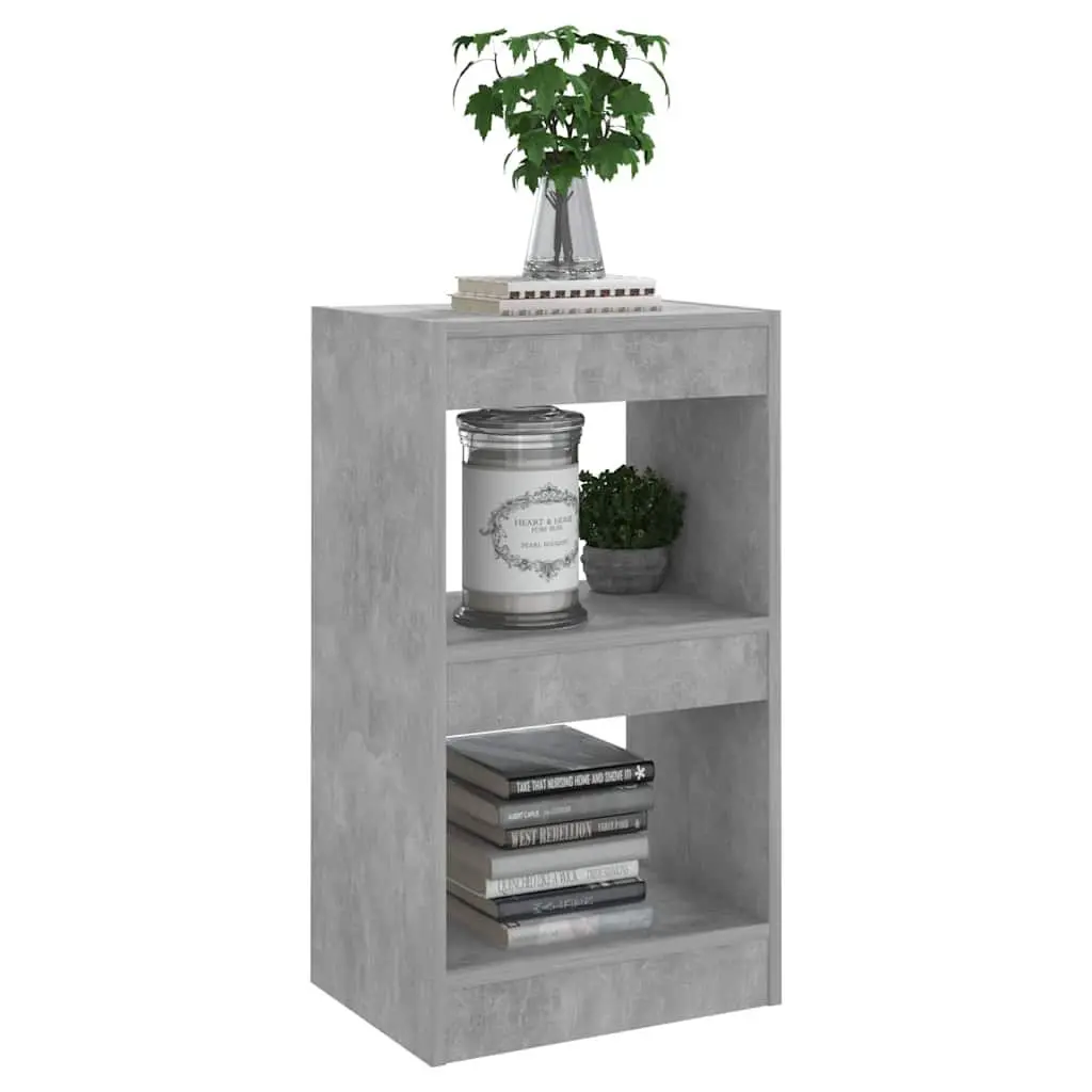 Book Cabinet Room Divider Grey Shelving Unit 40 x 30 x 72 cm