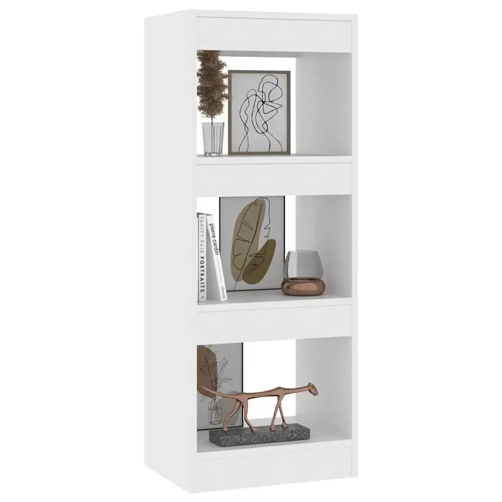 Book Cabinet Room Divider White Engineered Wood 40 x 30 x 103 cm