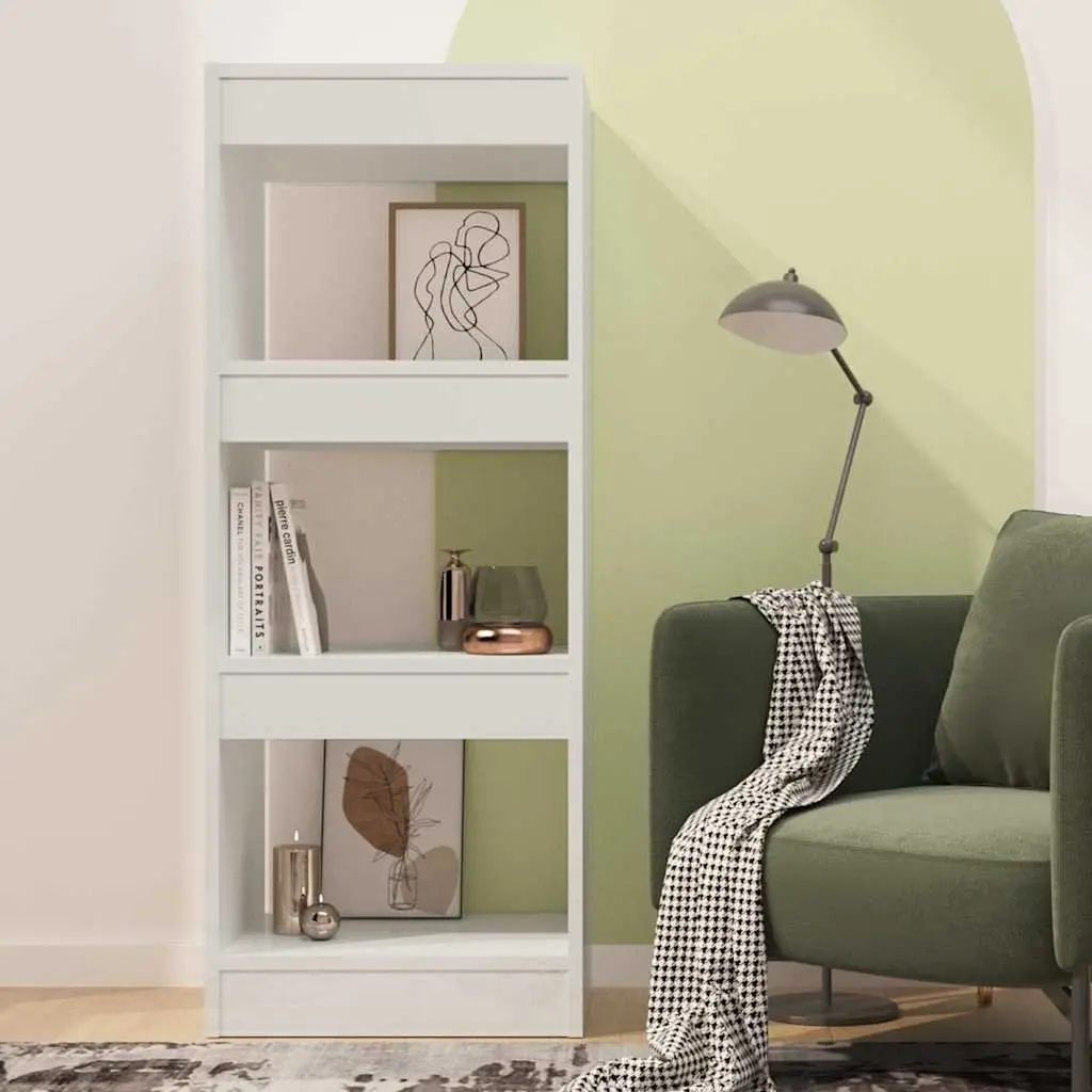 Book Cabinet Room Divider White High Gloss 40 x 30 x 103 cm