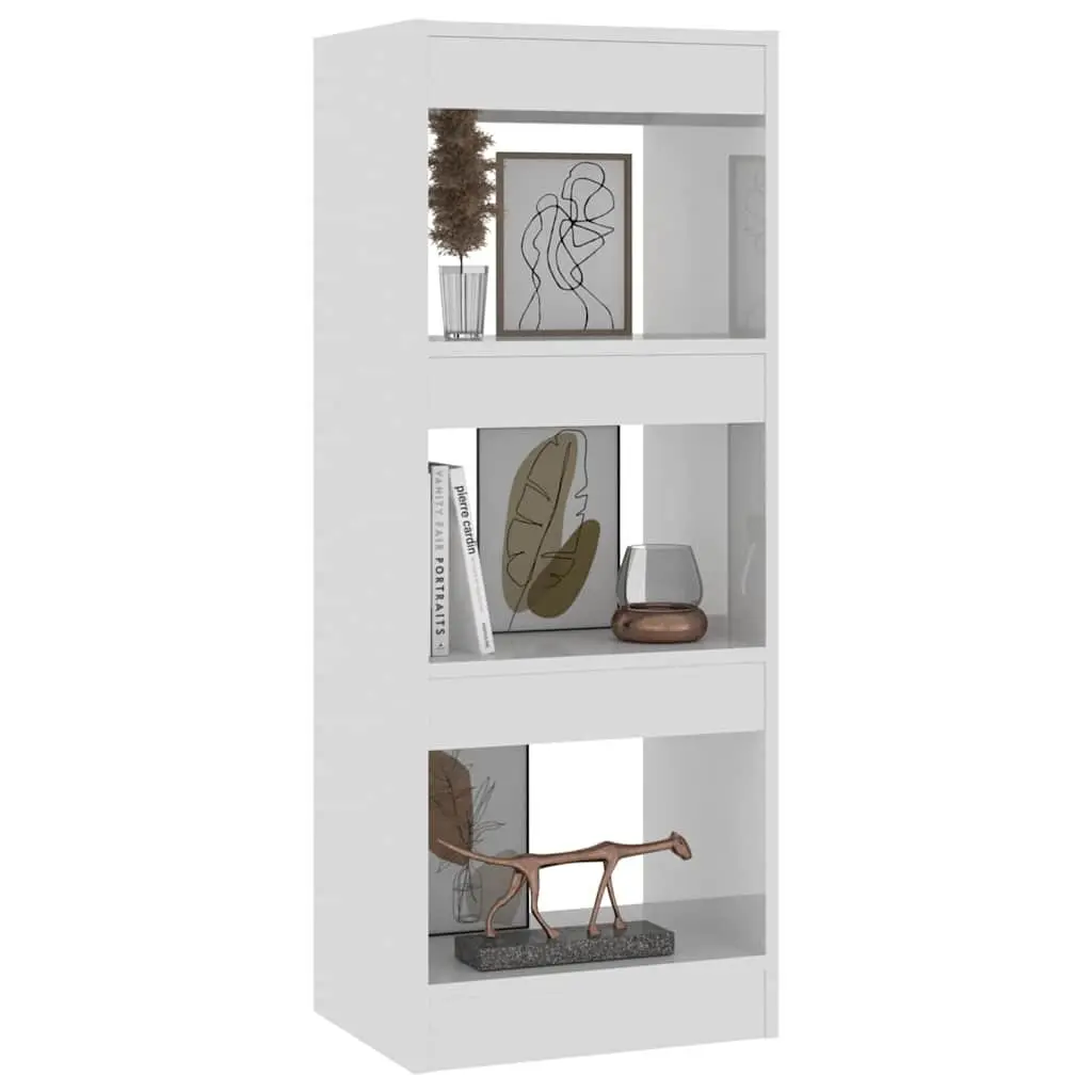 Book Cabinet Room Divider White High Gloss 40 x 30 x 103 cm