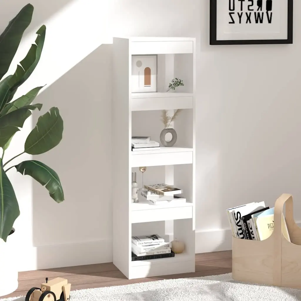 White Book Cabinet Storage Organiser Room Divider 40x30x135cm