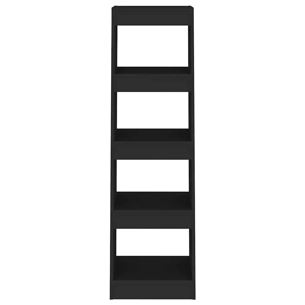 Book Cabinet Room Divider Black 40 x 30 x 135 cm Storage Shelving Unit Bookcase Standing Shelf